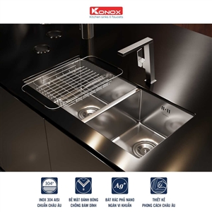 Chậu Rửa Chén 2 Hộc Undermount sink Konox KN7544DUB