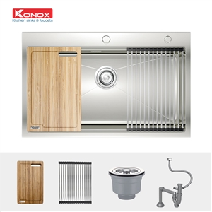 Chậu rửa chén inox 1 hố Konox KN8050TS