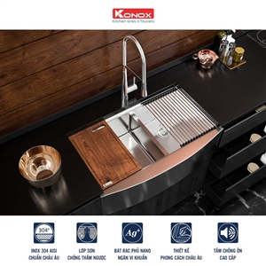 Chậu Rửa Chén 2 Hộc Apron sink Konox KN8450DA