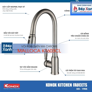 Vòi Rửa Chén Dây Rút Konox KN1905