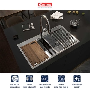 Chậu Rửa Chén 2 Hộc Topmount sink Konox KN8850TD