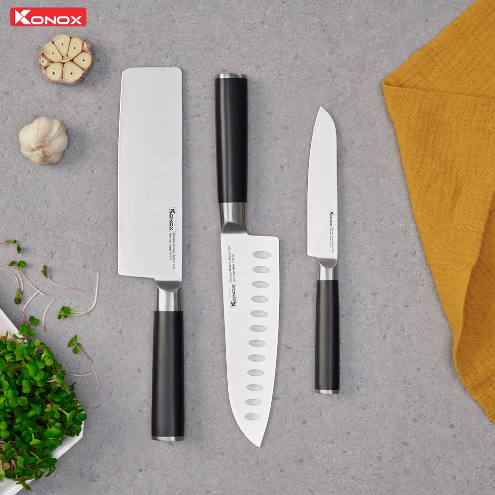 Cách dùng từng con dao trong bộ Konox Alder Set