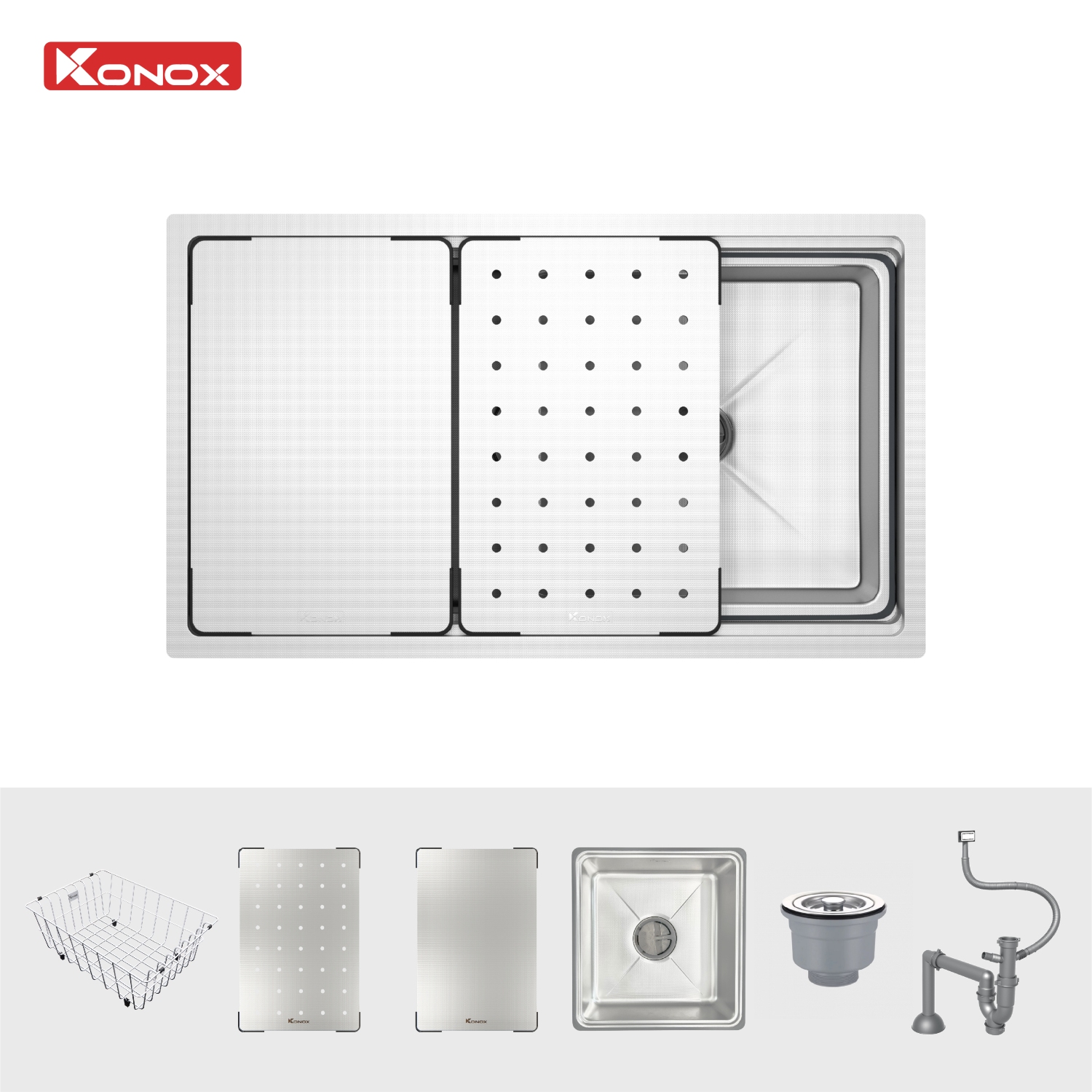 Chậu rửa bát chống xước Workstation Sink Dekor 7644SU - ảnh 3