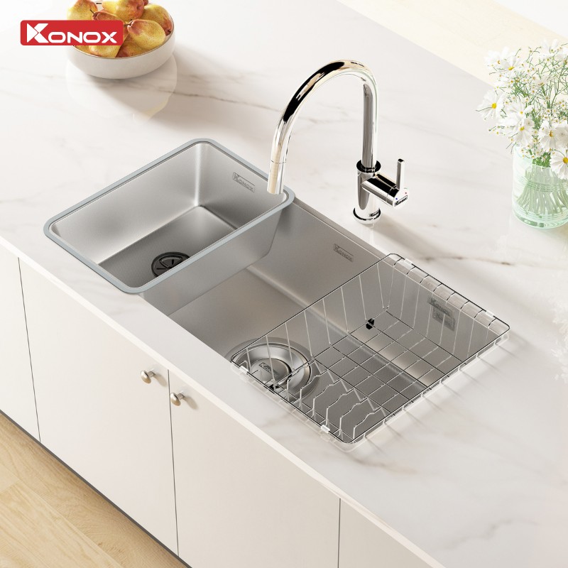 Chậu rửa bát 1 hố chống xước Dekor 800SU - ảnh 2