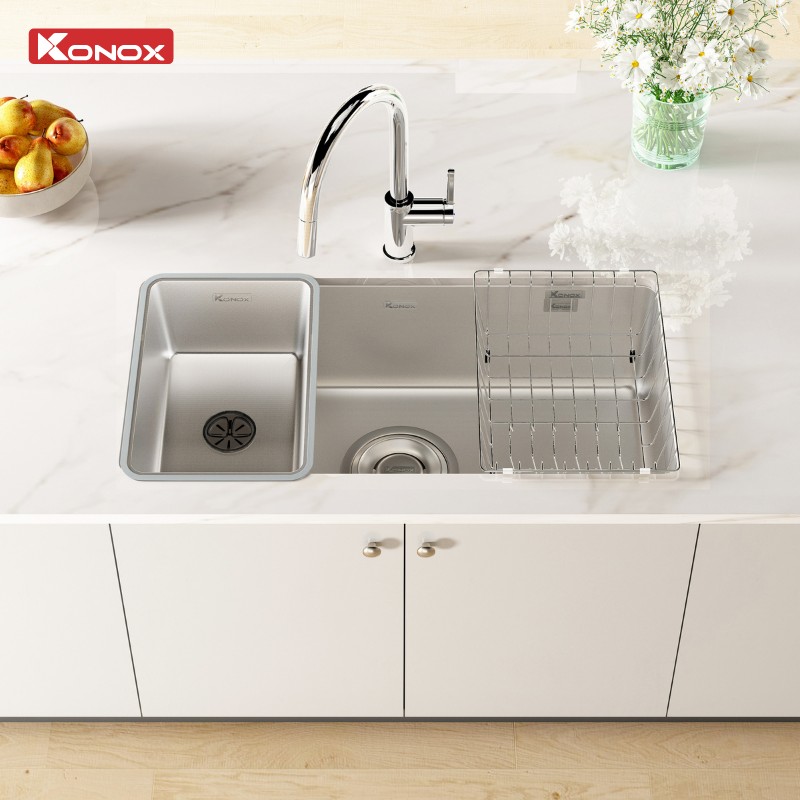 Chậu rửa bát 1 hố chống xước Dekor 800SU - ảnh 3