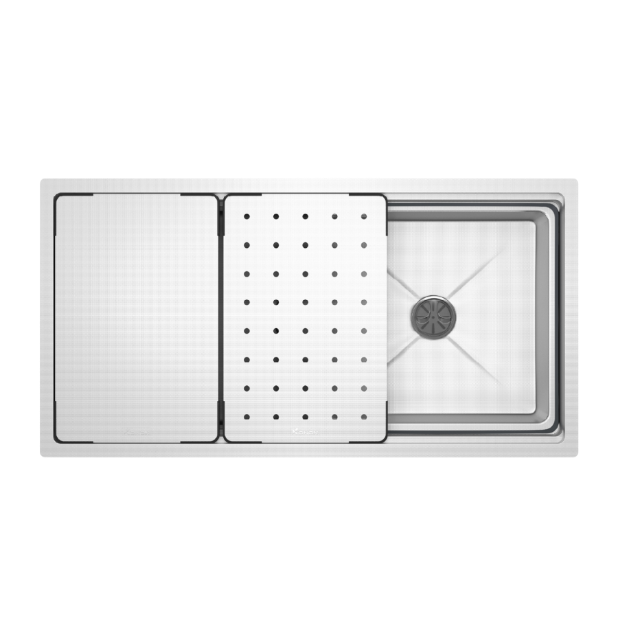 Chậu rửa bát Konox Dekor 8644SU – 1 hố dài 860 mm chống xước