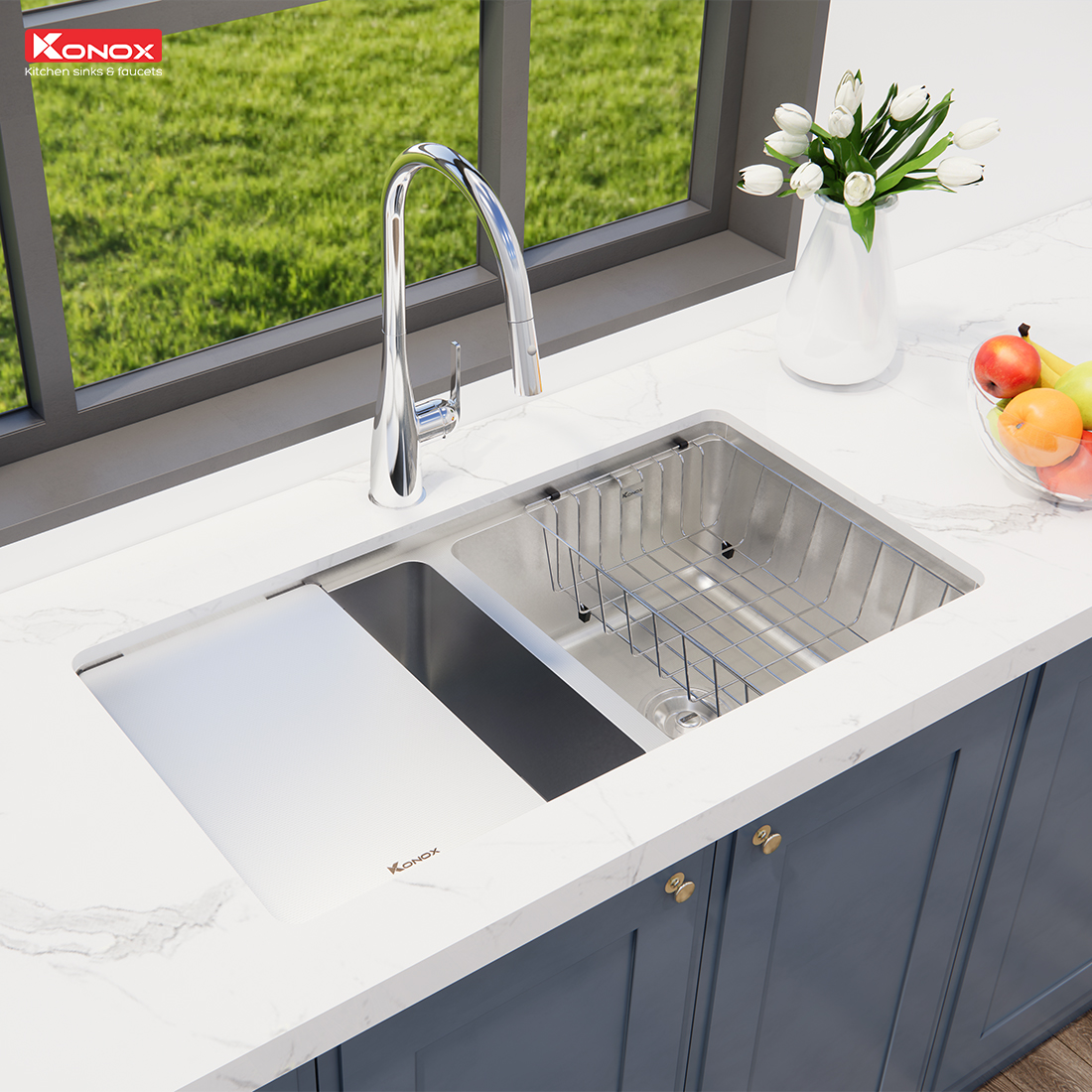 Chậu rửa bát chống xước Workstation Sink – Undermount Sink KN8646DU Dekor - ảnh 2