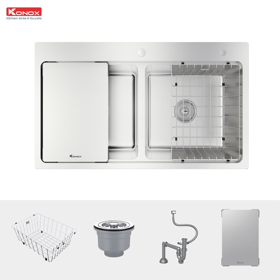 Chậu rửa bát chống xước Workstation Sink – Topmount Sink KN8651TD Dekor - ảnh 4