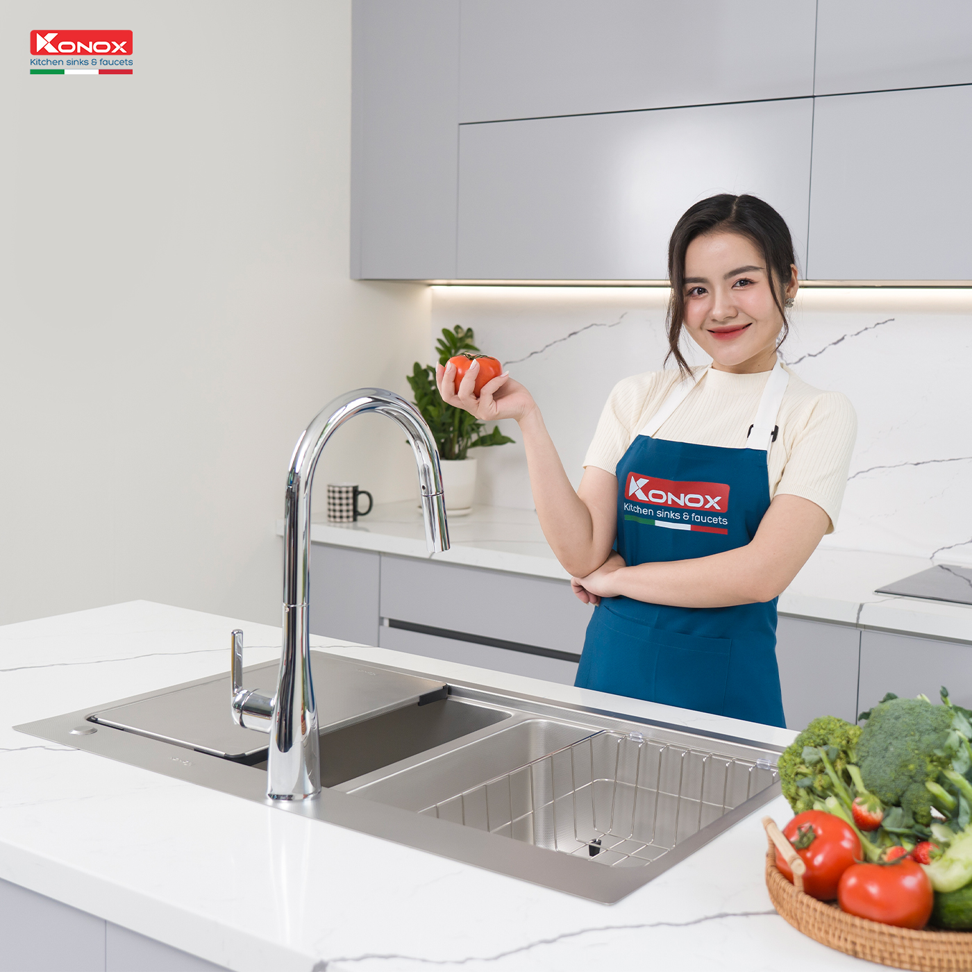 Chậu rửa bát chống xước Workstation Sink – Topmount Sink KN8651TD Dekor - ảnh 5