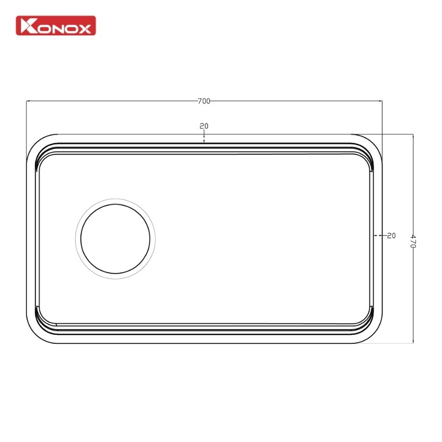 Phối phụ kiện và vệ sinh chậu rửa bát Konox Tari Smart 7047PP-L