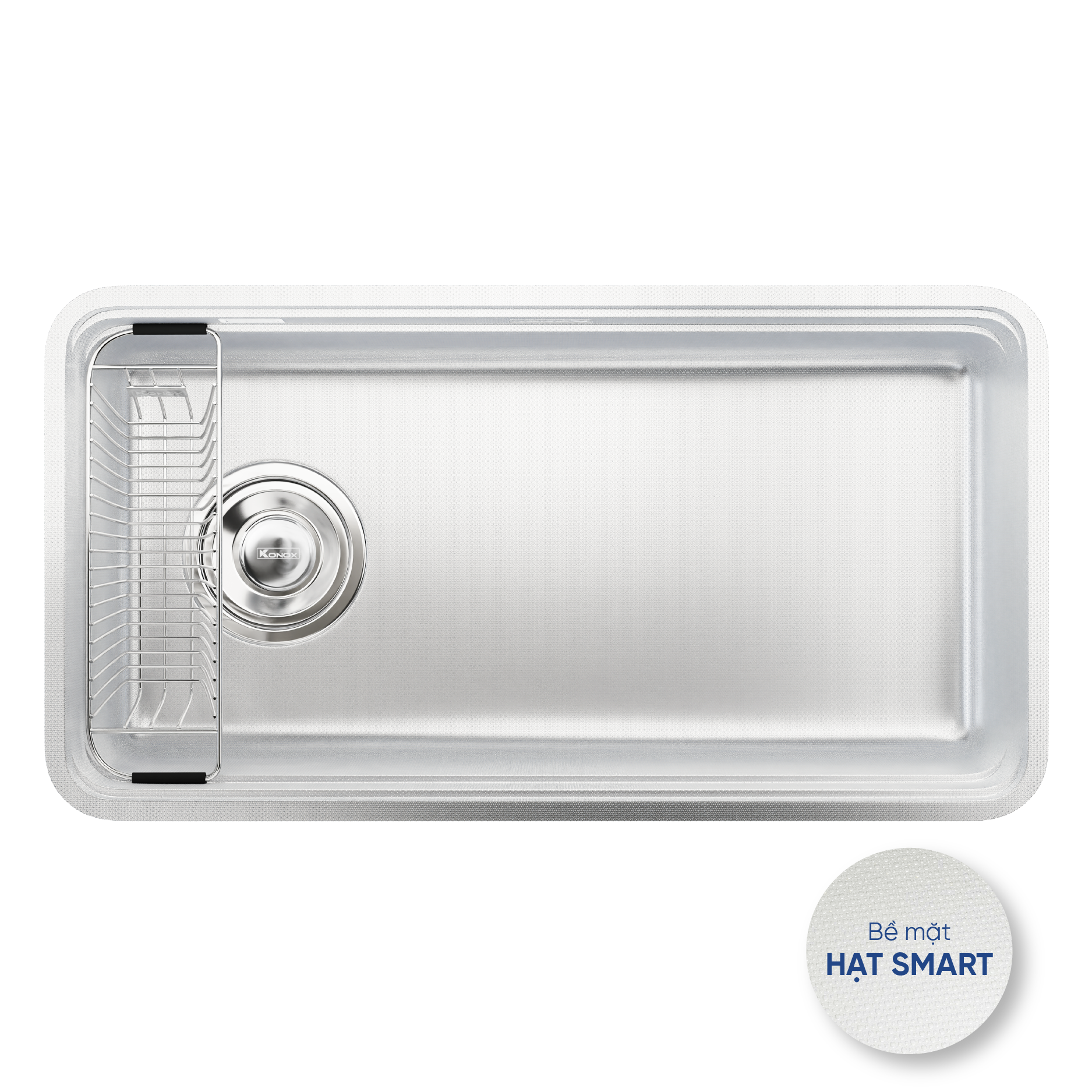 Chậu rửa bát Konox Tari Smart 8847PP-L – Hố 84 cm, bát rác lệch trái