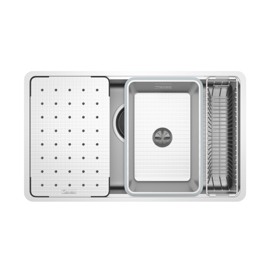Chậu rửa bát Konox Workstation Dekor 8044SU – 1 hố chống xước