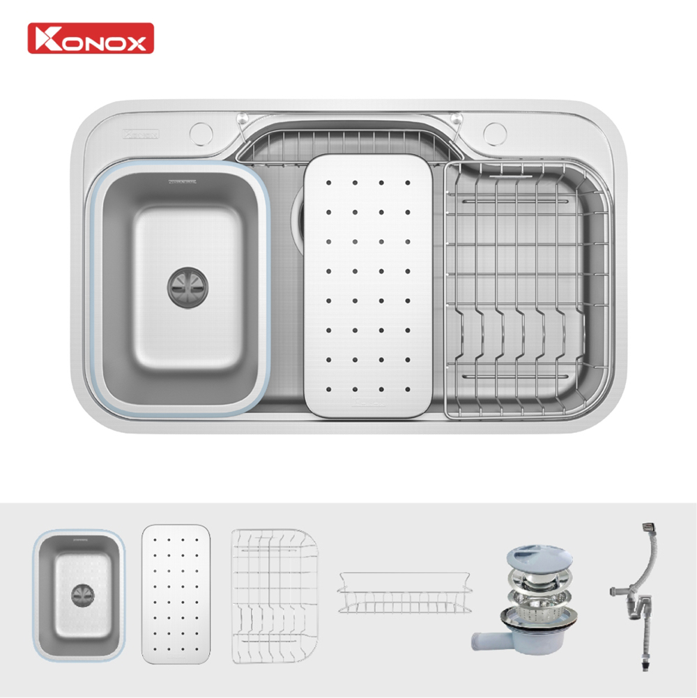 Chậu rửa bát chống xước Workstation Sink Dekor 8048SU - ảnh 4