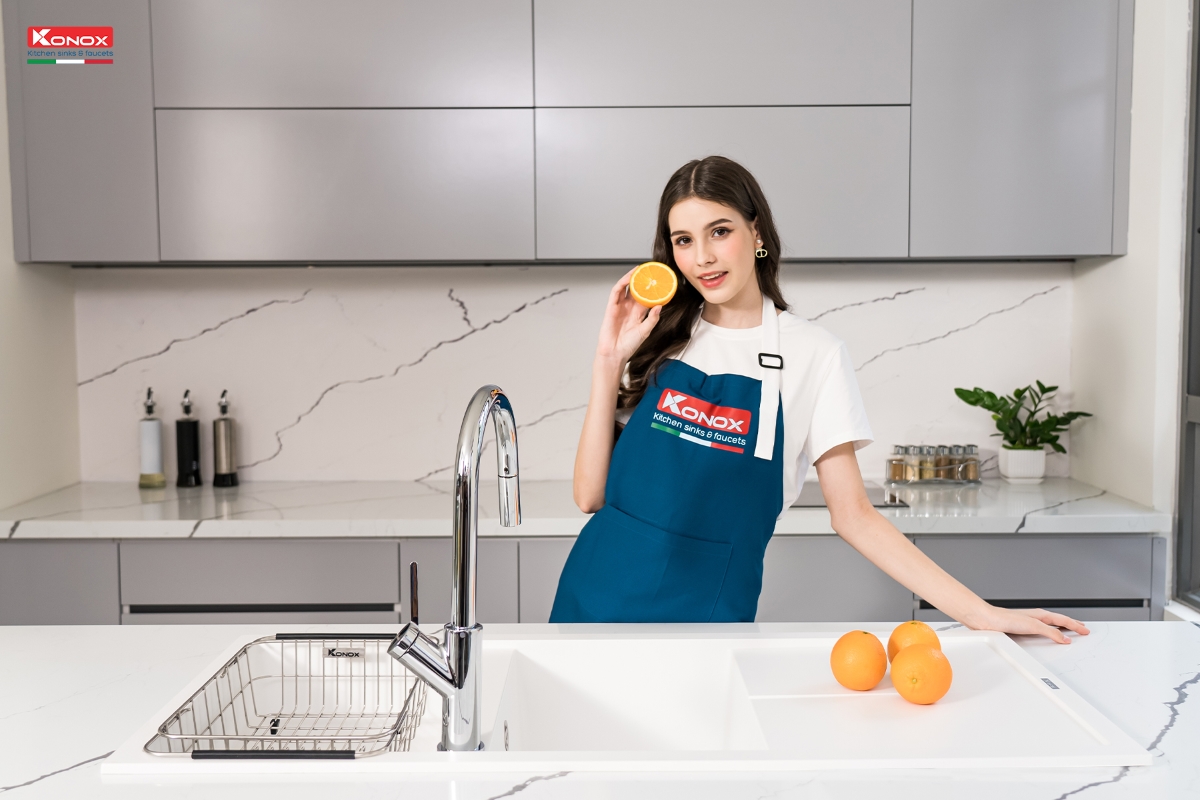 Chậu rửa bát Granite Sink Livello Smart 1160 – White Silver - ảnh 5