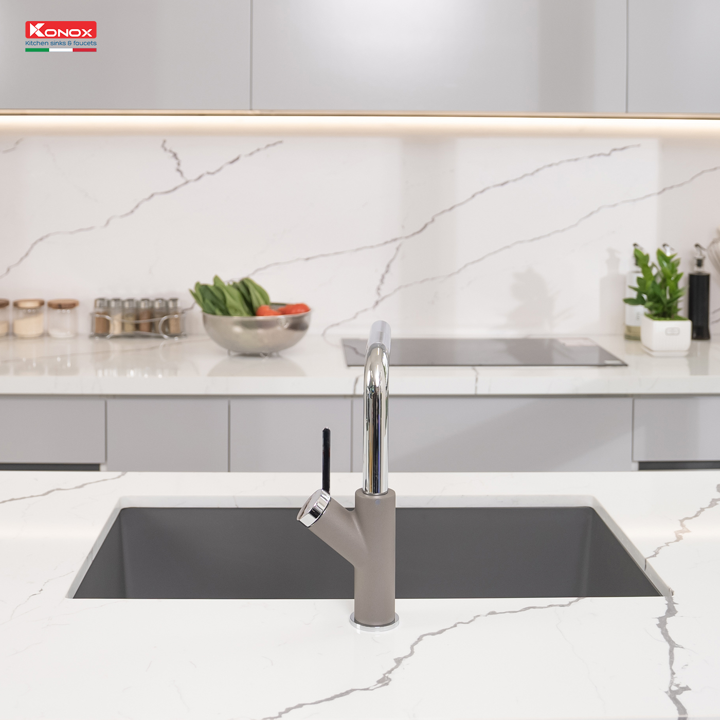 Chậu rửa bát Granite Sink Naros 760S – Grey - ảnh 5