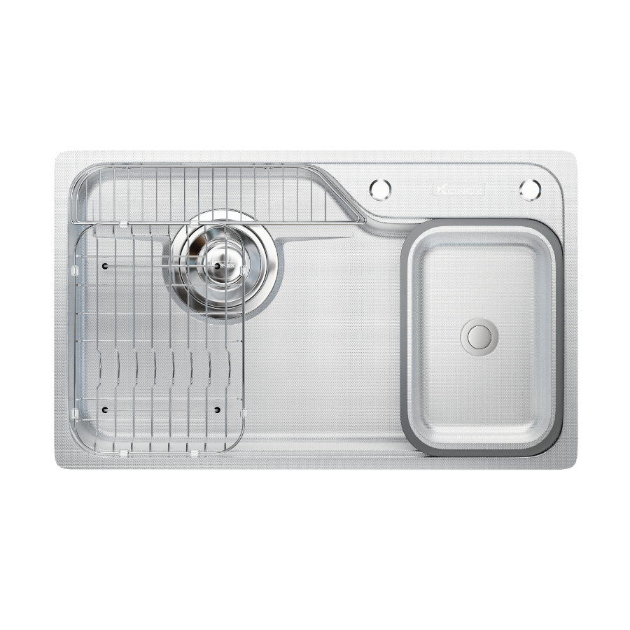 Chậu rửa bát Konox Dekor 8250TS – inox 1 hố lớn, bề mặt Linen chống xước