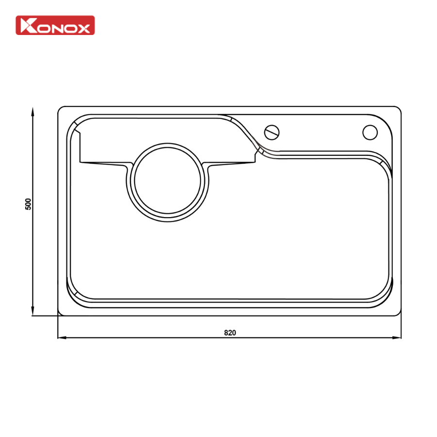 Chậu rửa bát inox 1 hố chống xước Dekor 8250TS - ảnh 5