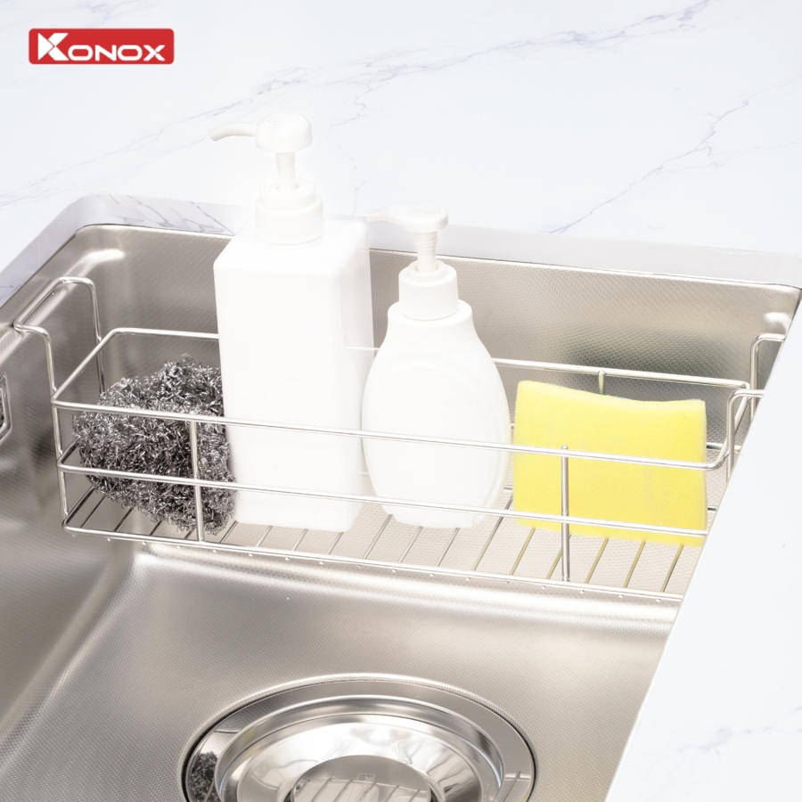 Chậu rửa bát inox 1 hố chống xước Dekor JP8044SU-R - ảnh 8