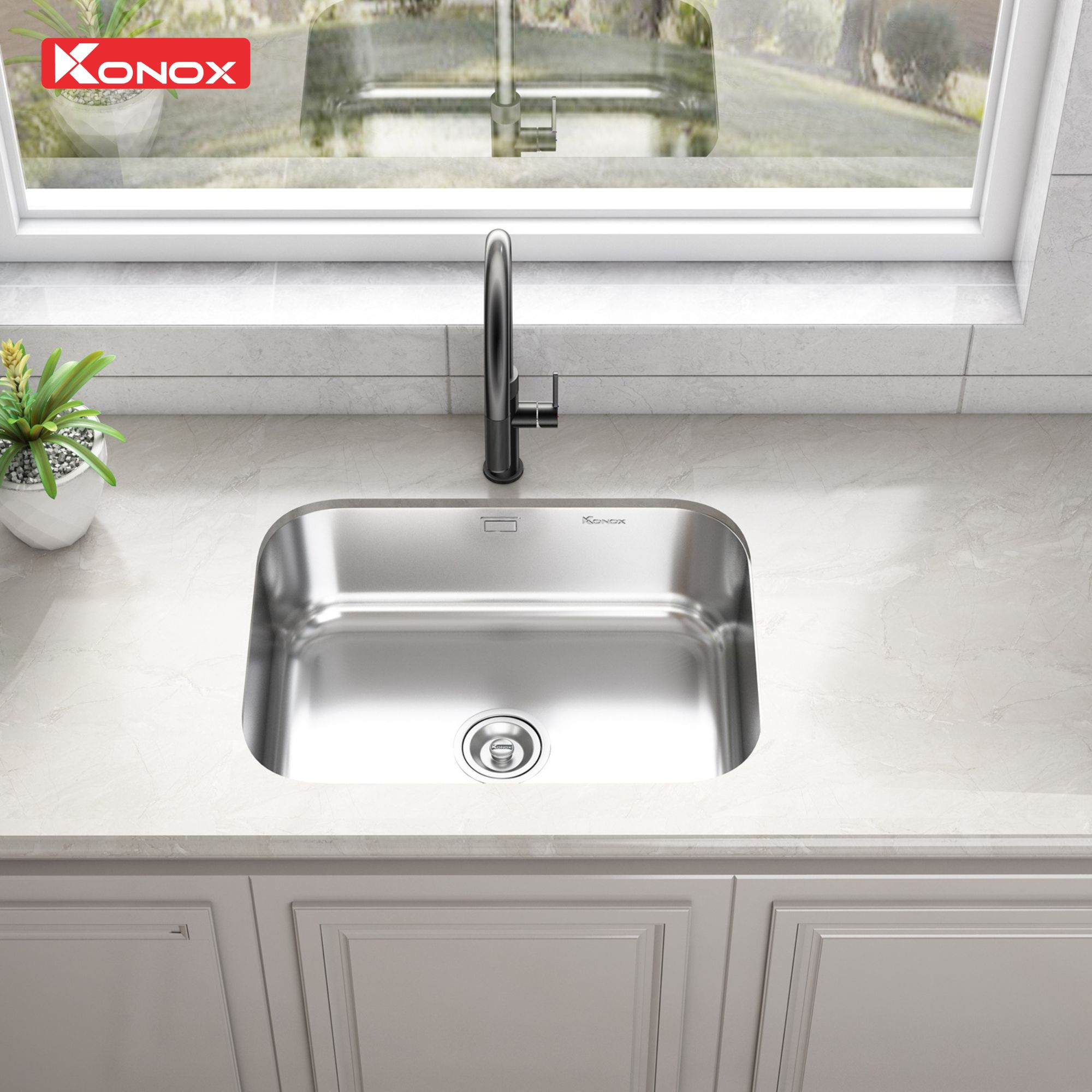 Chậu rửa bát phong cách Nhật bề mặt mịn Tari 5744SM - ảnh 2