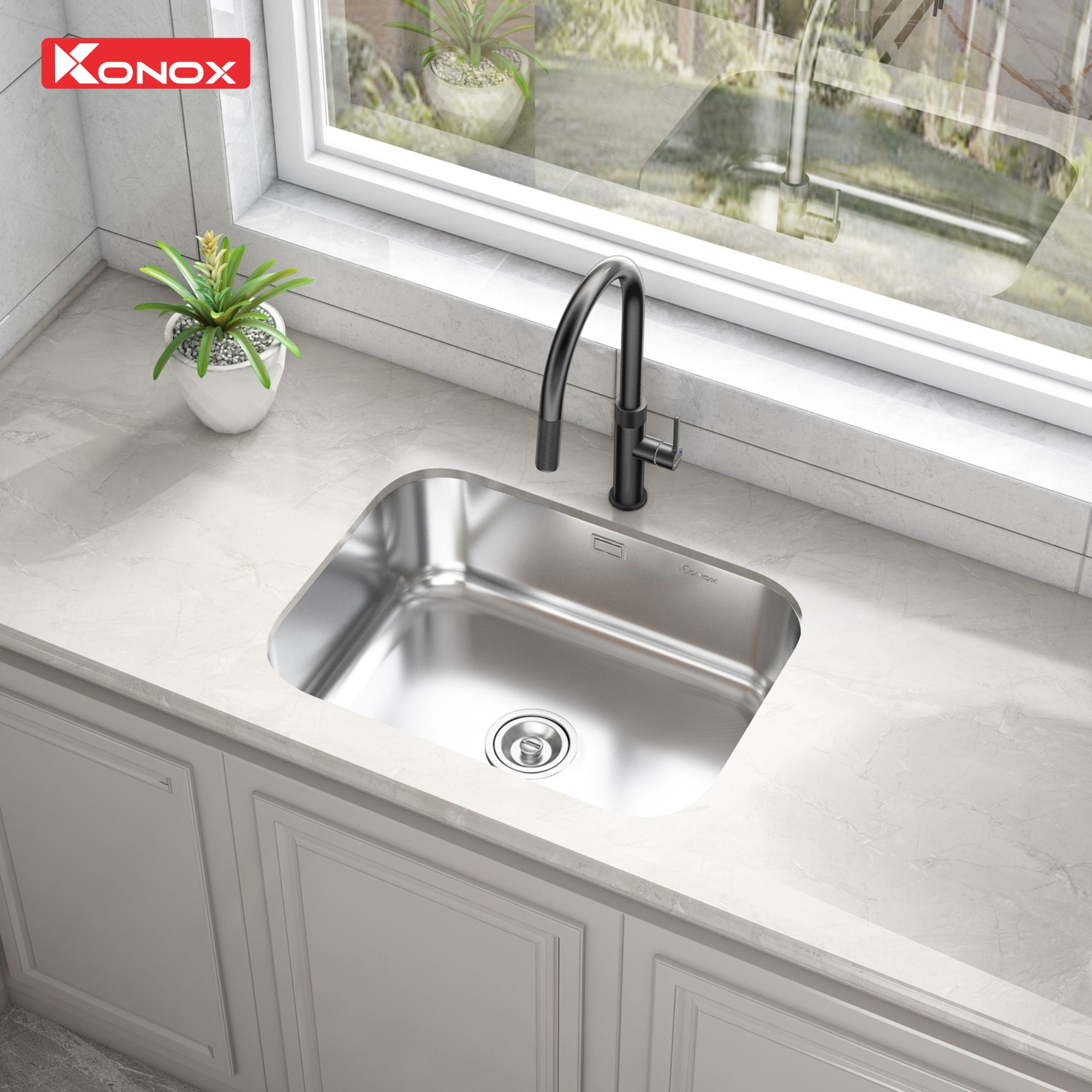Chậu rửa bát phong cách Nhật bề mặt mịn Tari 5744SM - ảnh 3