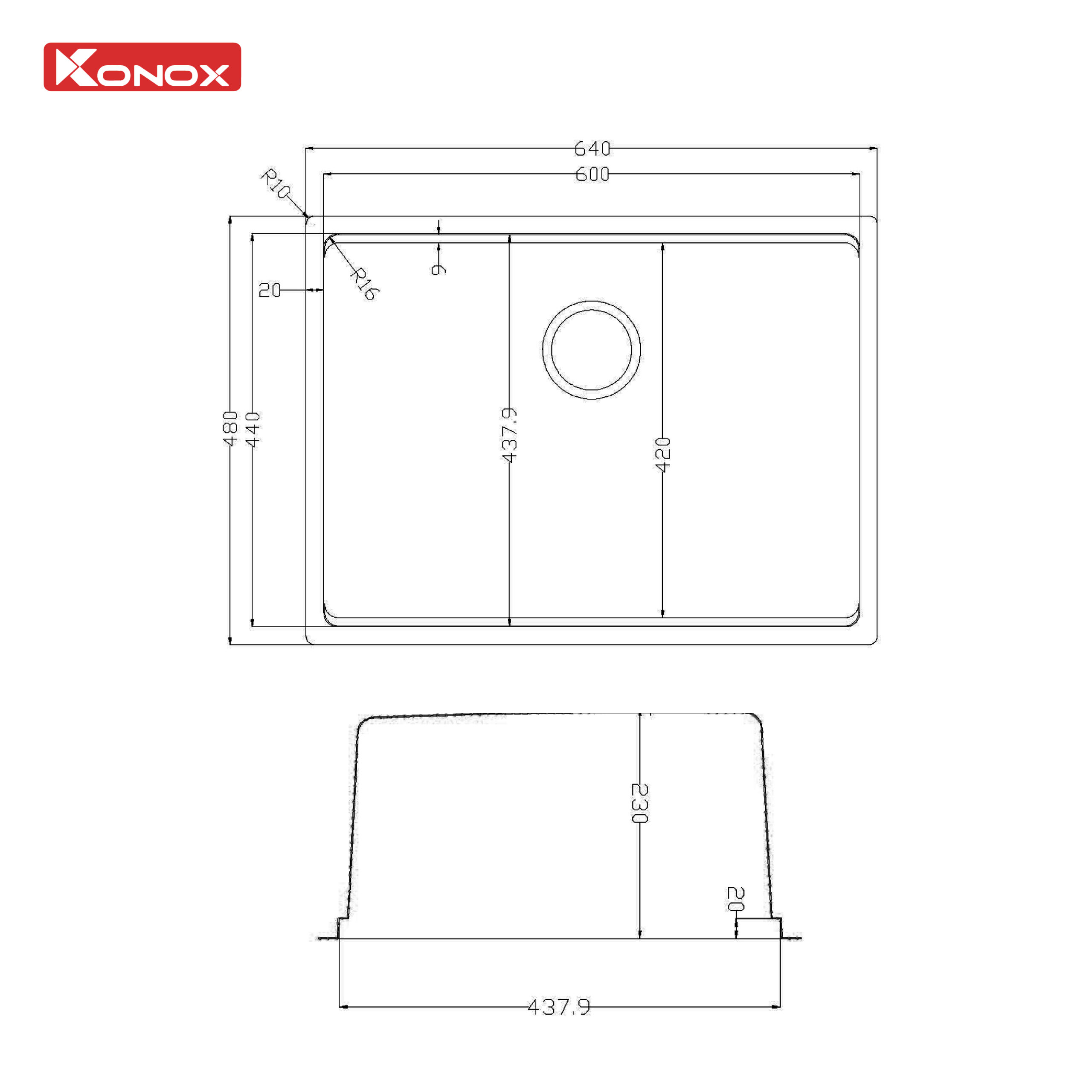 Chậu rửa bát phong cách Nhật bề mặt mịn Tari 6448SM - ảnh 4