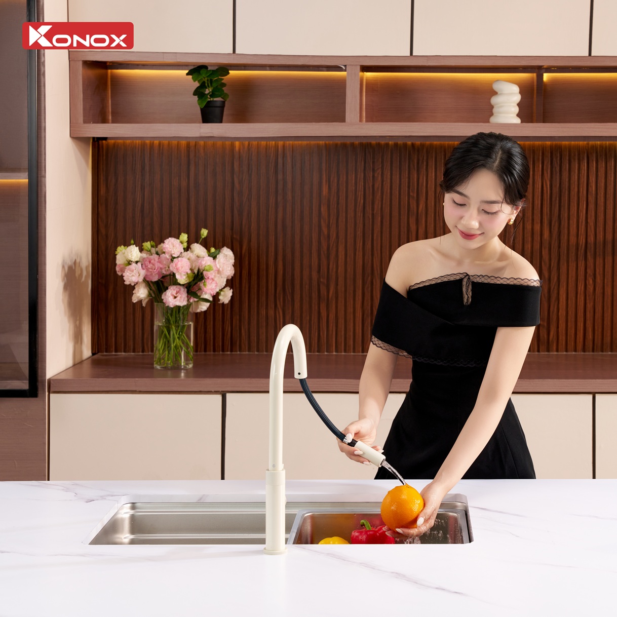 Chậu rửa bát phong cách Nhật bề mặt mịn Tari 780SM - ảnh 4