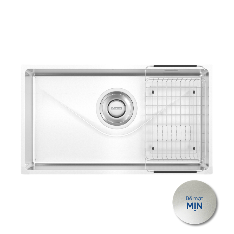 Chậu rửa bát Konox Tari 800SM – 1 hố dài 80 cm, lòng sâu 230 mm