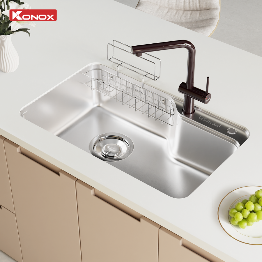 Chậu rửa bát phong cách Nhật bề mặt mịn Tari 8050SM - ảnh 2