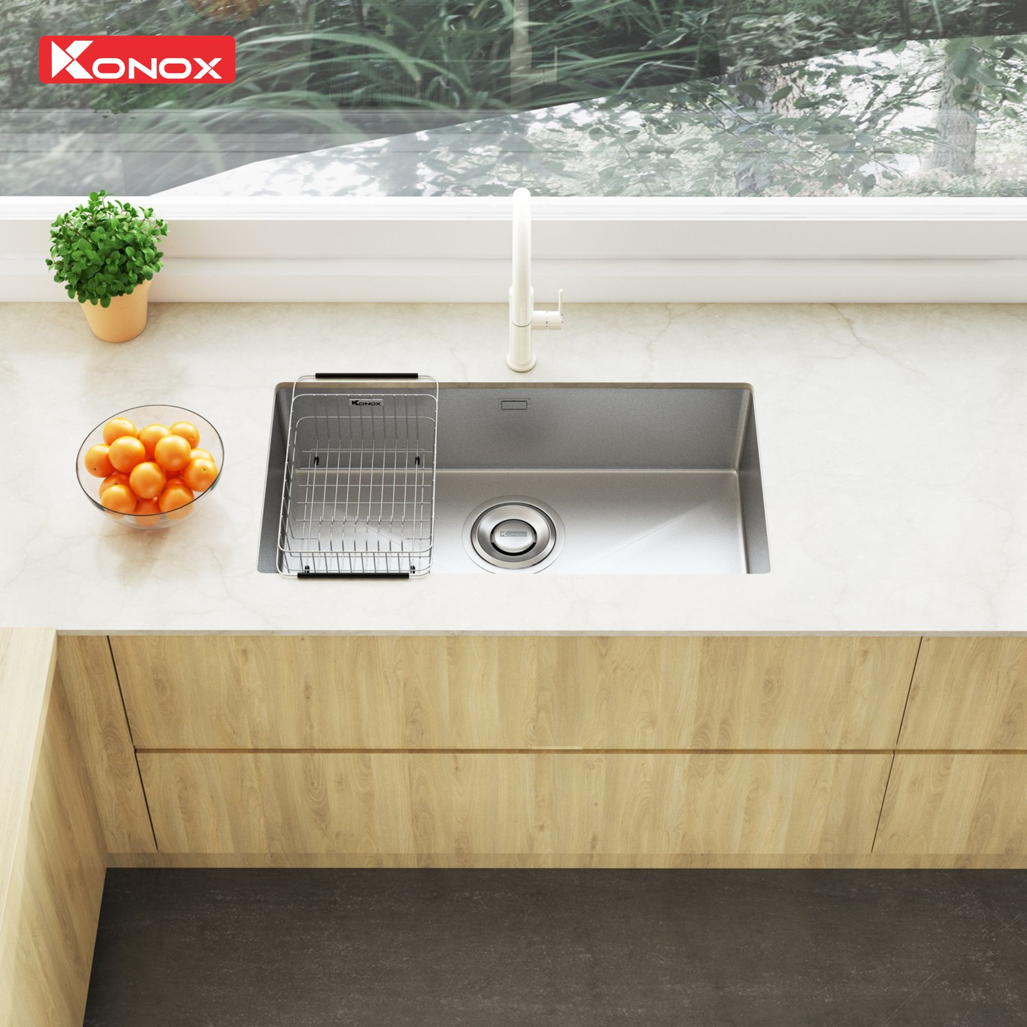 Chậu rửa bát phong cách Nhật bề mặt mịn Tari 870SM - ảnh 2