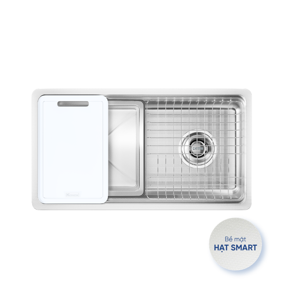 Chậu rửa bát Konox Tari Smart 780 – 1 hố bề mặt hạt chống xước