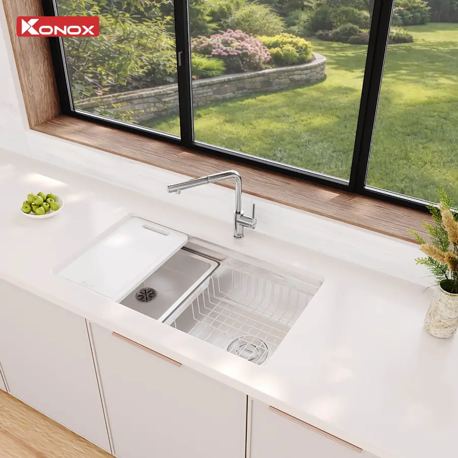 Lắp đặt chậu Konox Tari Smart 780
