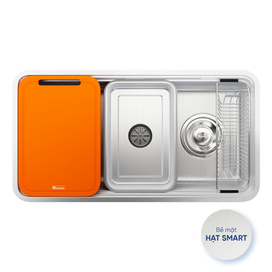 Chậu rửa bát Konox Tari Smart 8847 – 1 hố dài 880 mm chống xước