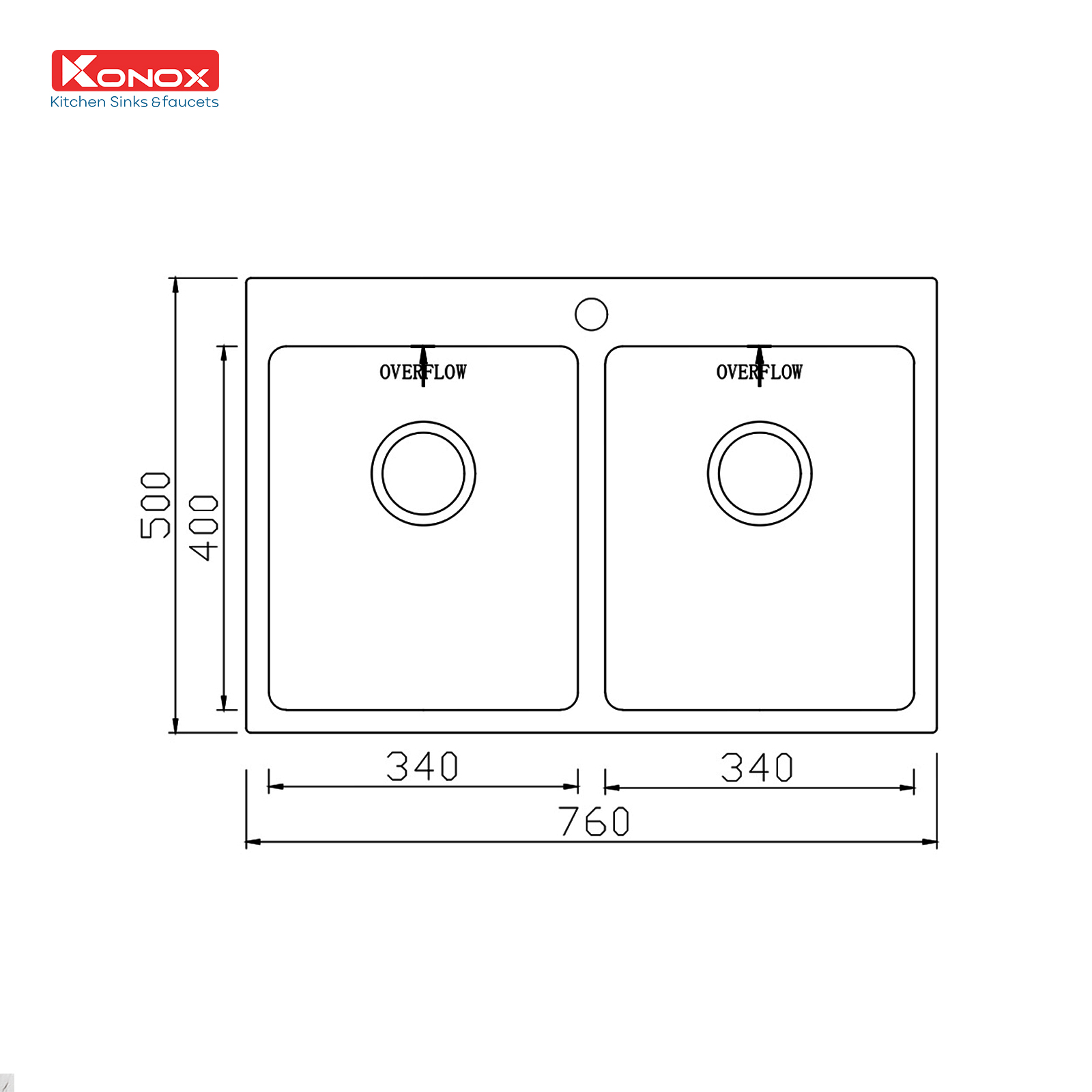Chậu rửa bát Topmount Sink Unico 7650 - ảnh 2