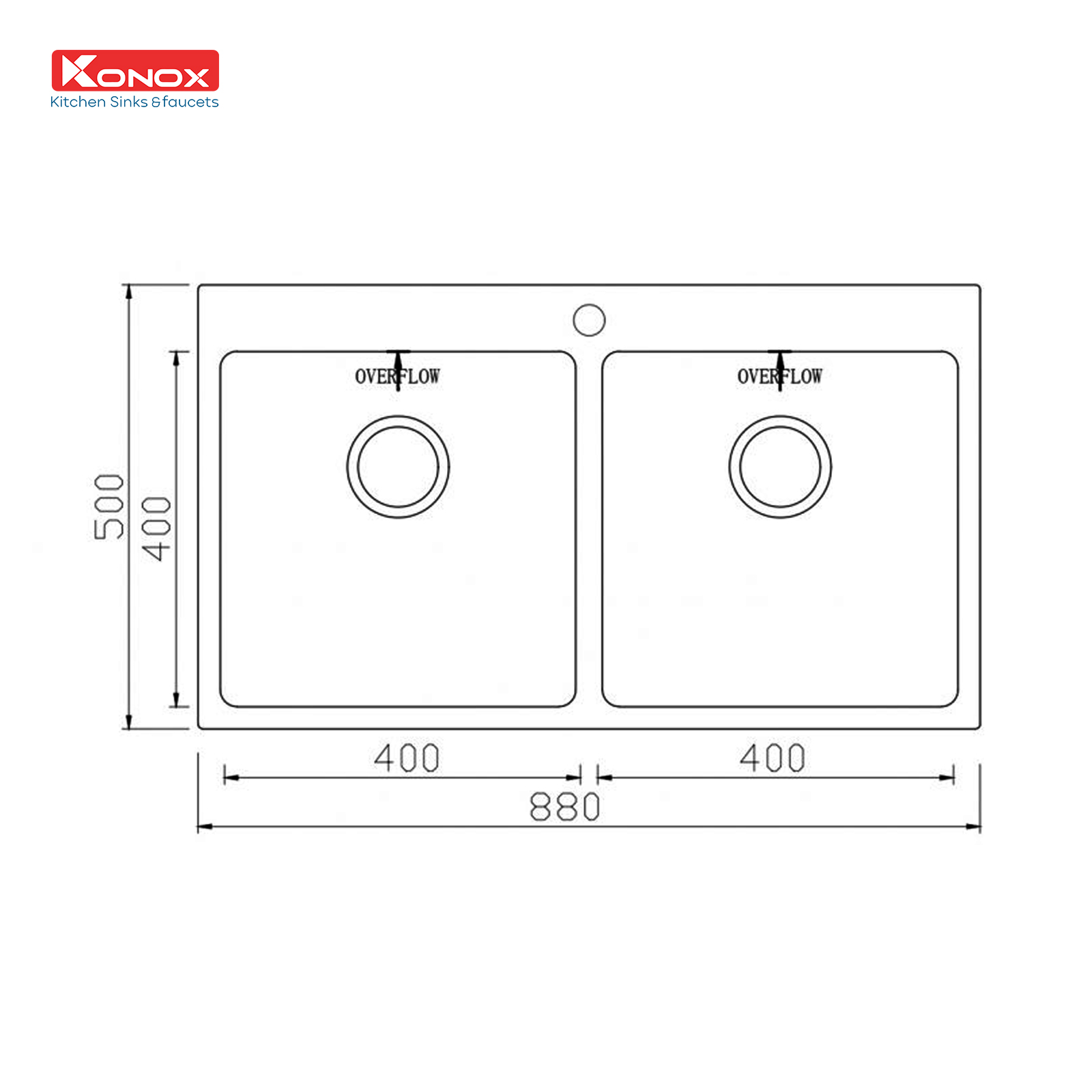 Chậu rửa bát Topmount Sink Unico 8850 - ảnh 2
