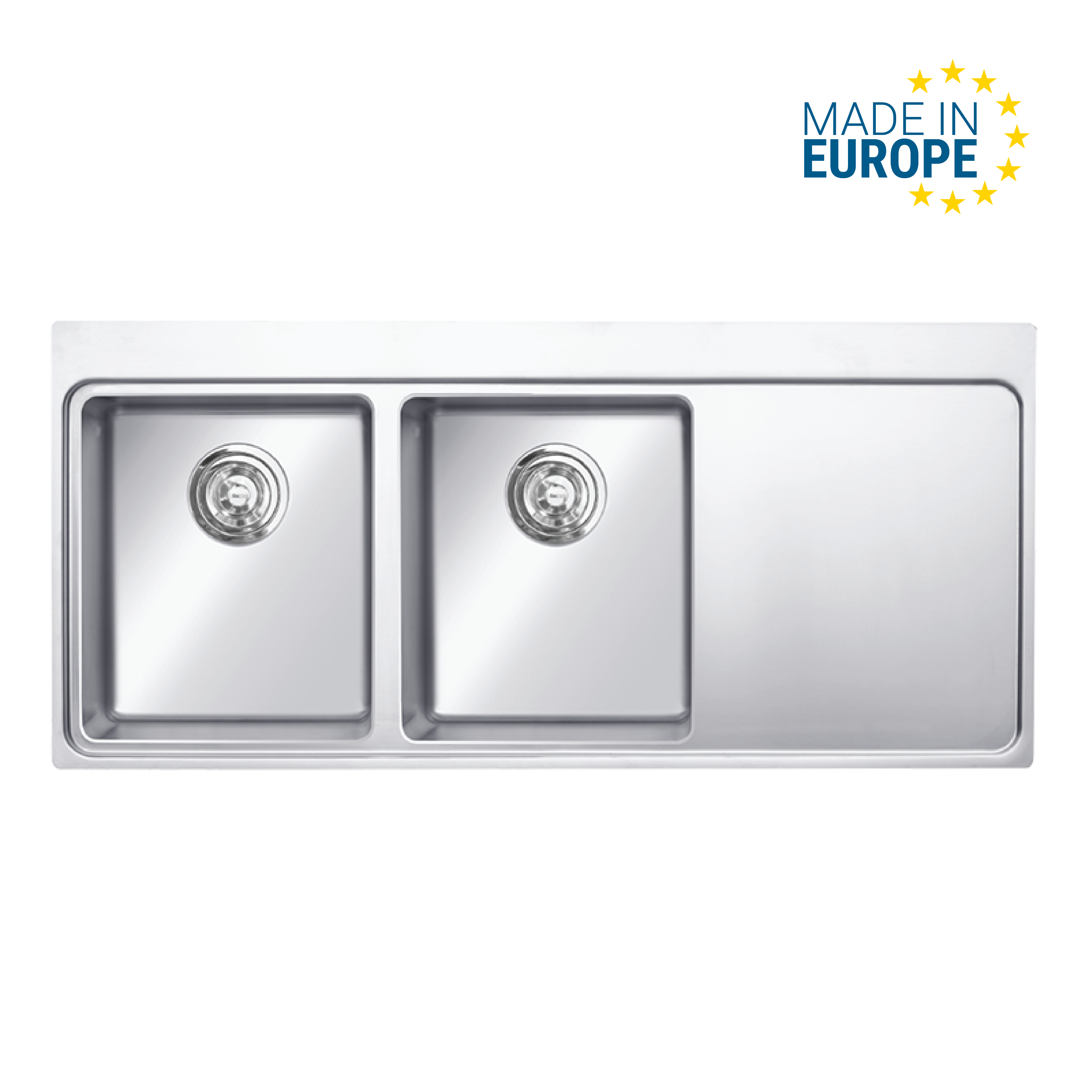 Chậu rửa bát Konox Turkey Miro 1160 – 2 hố, bàn chờ bên phải