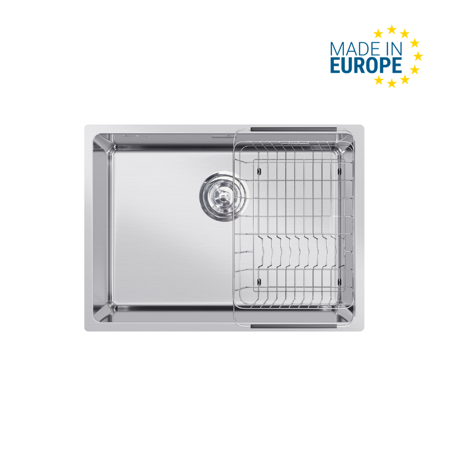 Chậu rửa bát Konox Turkey Neron 590U – 1 hố lắp âm nhỏ gọn