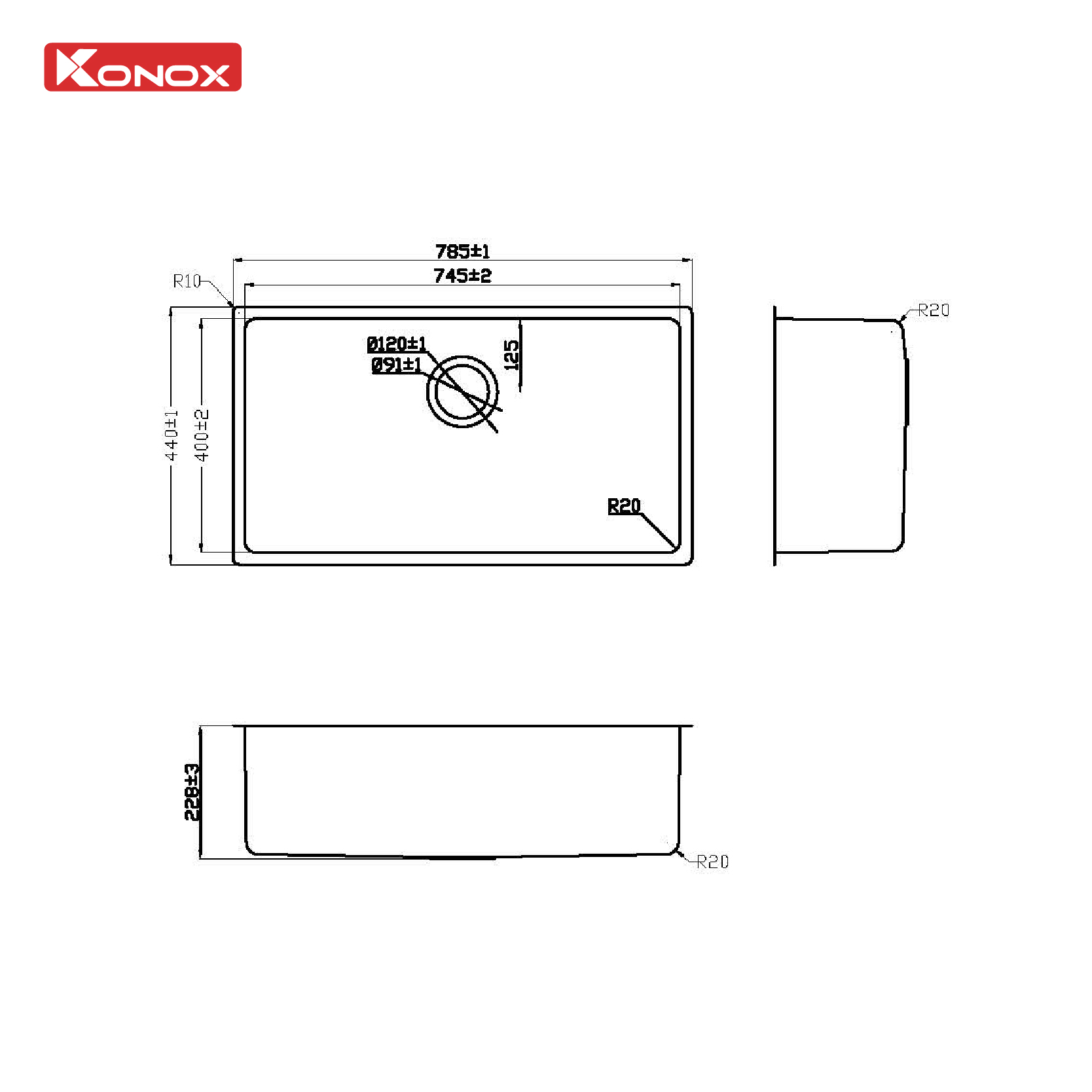 Chậu rửa bát Turkey Sink STELO 780U - ảnh 3
