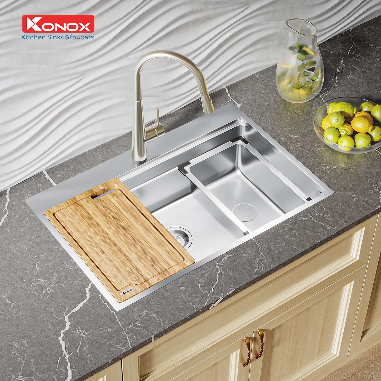 Chậu rửa bát Workstation Sink – Topmount Sink KN7650TS - ảnh 4