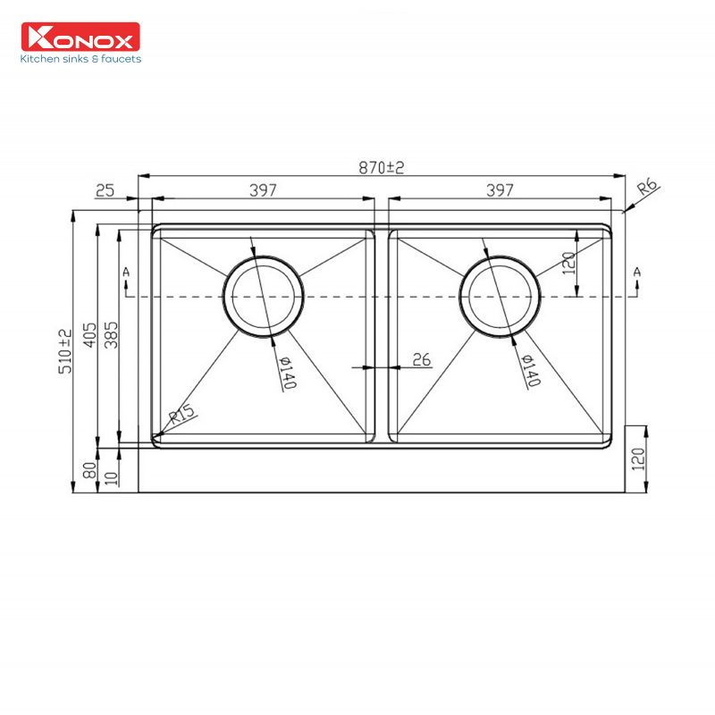 Chậu rửa bát Workstation Sink – Apron Sink KN8751DA Retta - ảnh 2