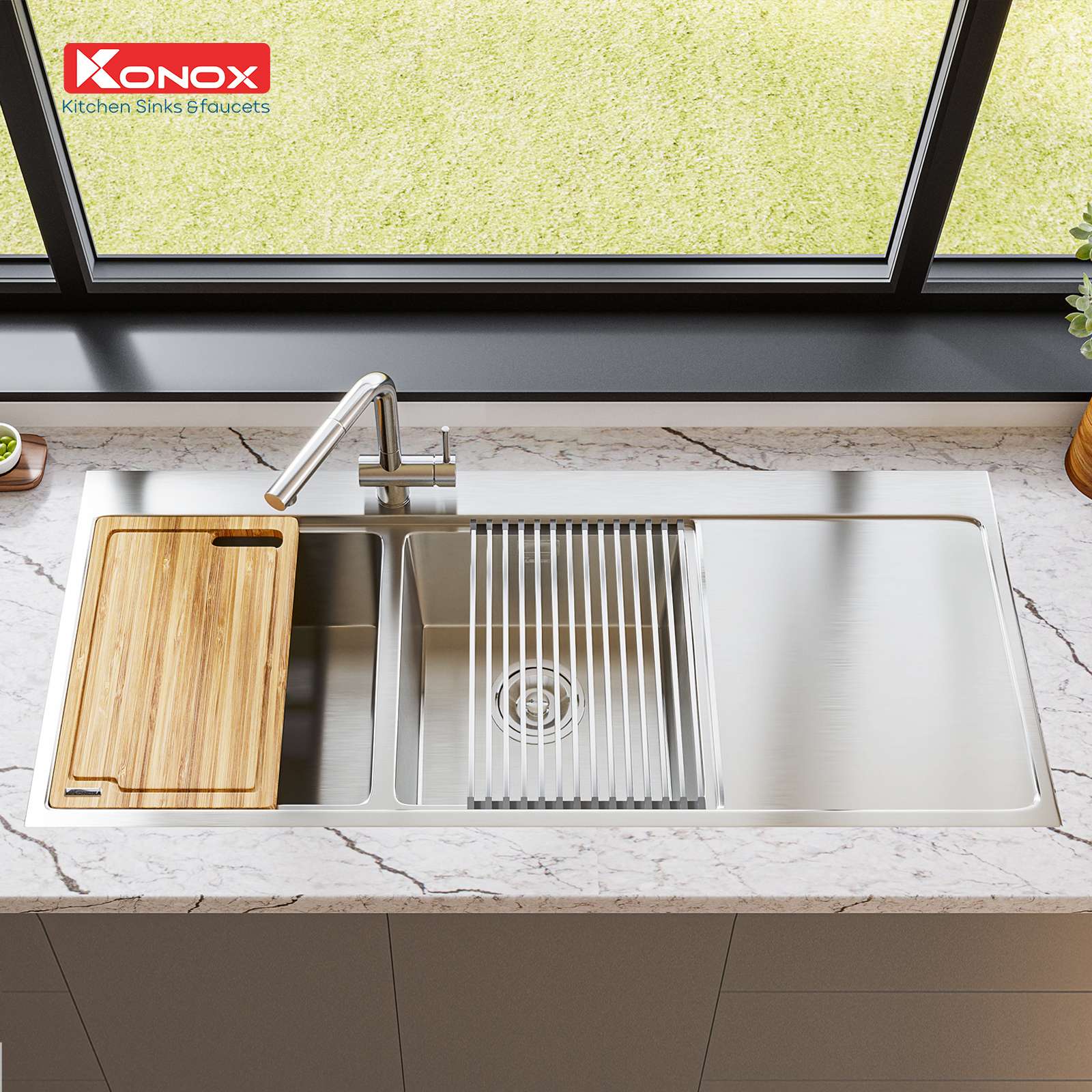 Chậu rửa bát Workstation Sink – Topmount Sink KN11650TD – Bàn phải - ảnh 4