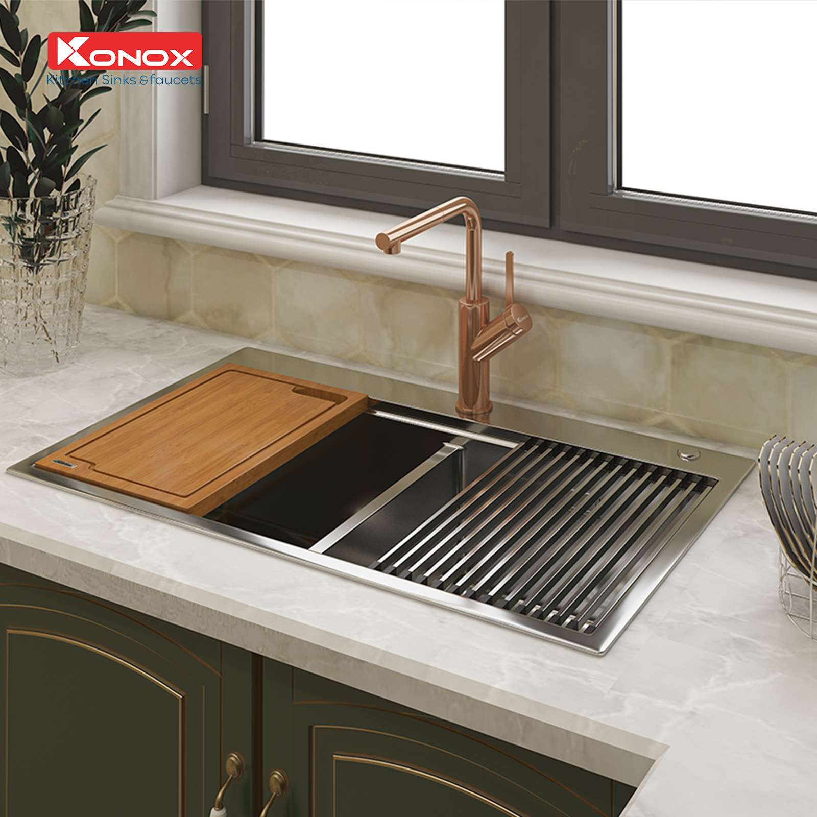 Chậu rửa bát Workstation Sink – Topmount Sink KN8850TD - ảnh 4