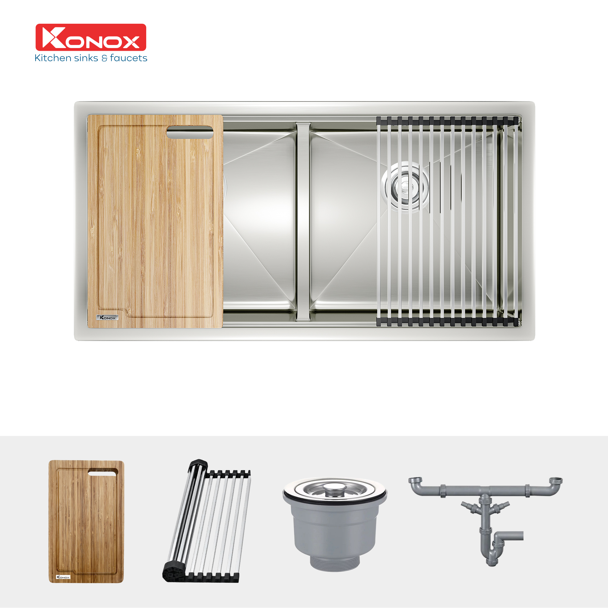 Chậu rửa bát Workstation Sink – Undermount Sink KN8046DUB - ảnh 3