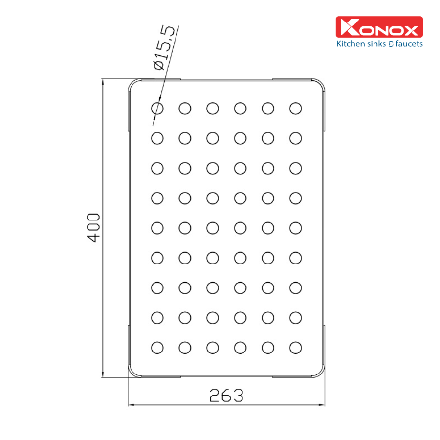 Thớt lỗ inox – Cutting Board – CB04 - ảnh 2