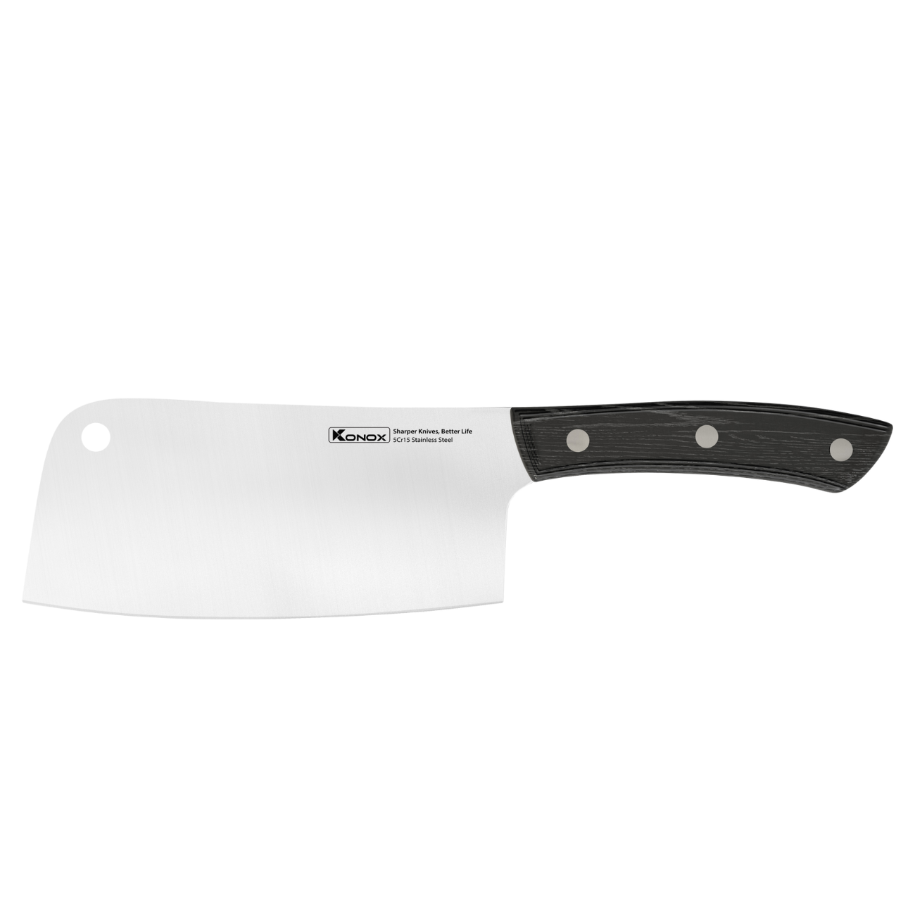 Dao chặt thép carbon cao nguyên khối Konox Flint 7.5″ Cleaver