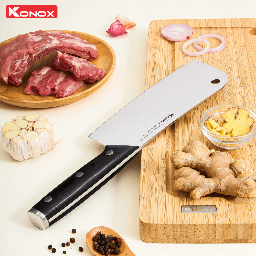 Ứng dụng của dao chặt Konox Bront trong bữa cơm Việt