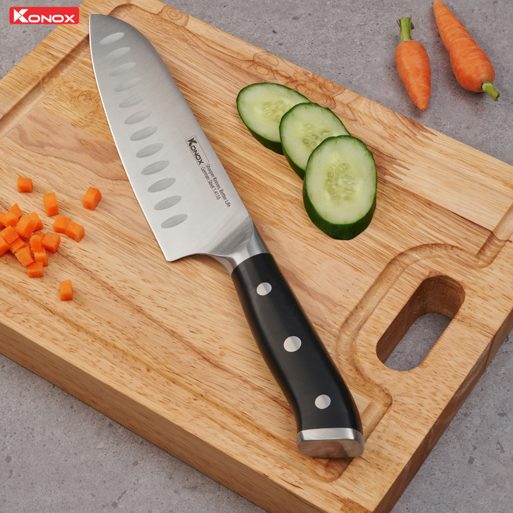 Dao đa năng thép Đức Emmitt Series 7″ Santoku - ảnh 2