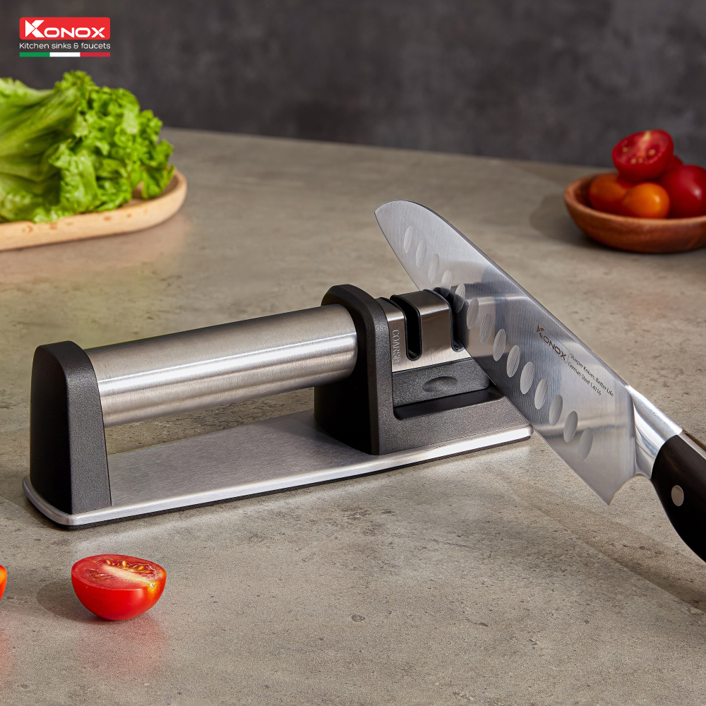 Dụng cụ mài dao 2 khe Konox Knife Sharpener - ảnh 2