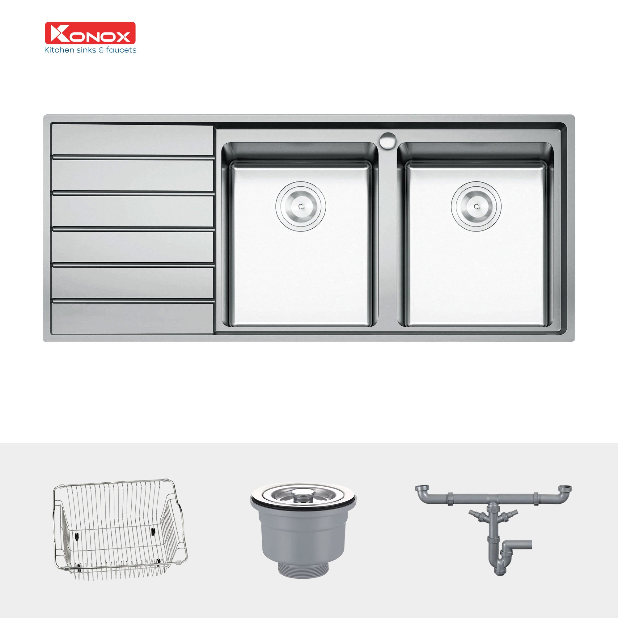 Chậu rửa bát European sink Premium KS11650 2B – Bàn trái - ảnh 3