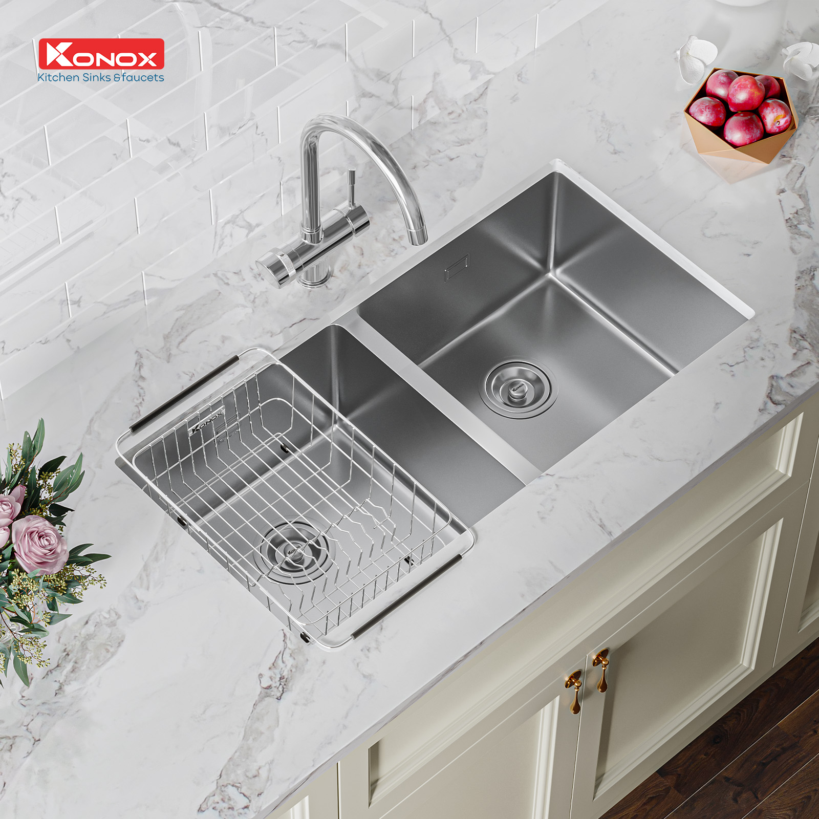 Vòi rửa bát ba đường nước Trim-Water Chrome - ảnh 4