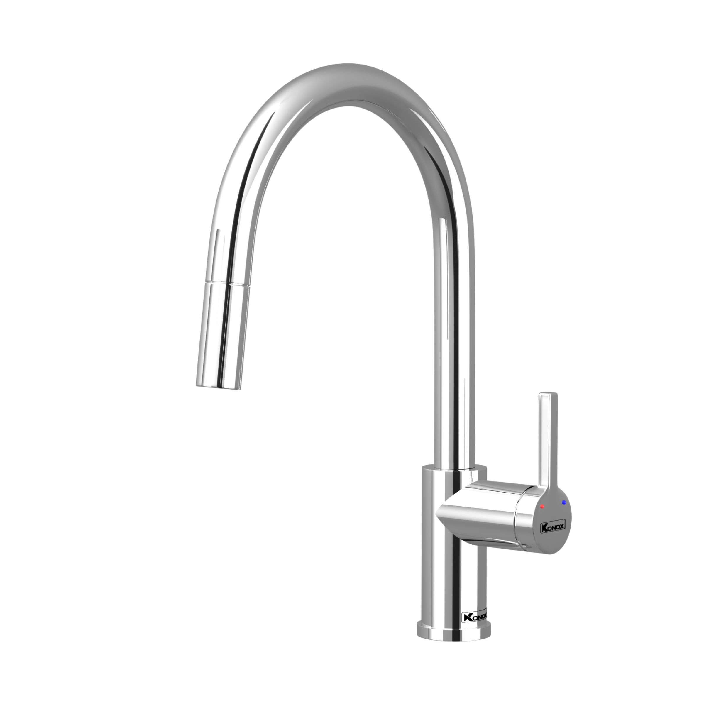 Vòi rửa bát dây rút Konox Alto Smart Chrome – Pure và Rain Mode